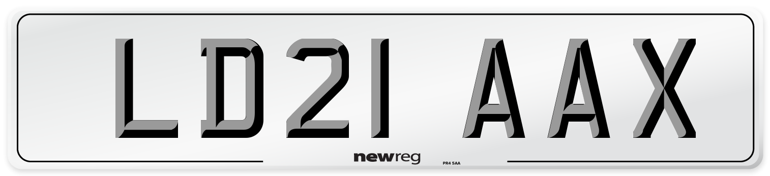 LD21 AAX Number Plate from New Reg